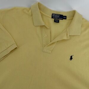 Polo Ralph Lauren Mens Yellow Short Sleeve Classic Fit Polo Shirt‎ XXL